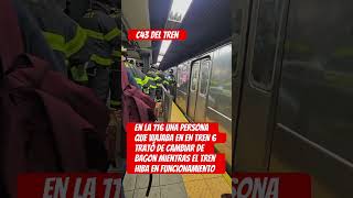 116 en el tren 6 cae persona al tratar de cambiar de BAGON #shorts