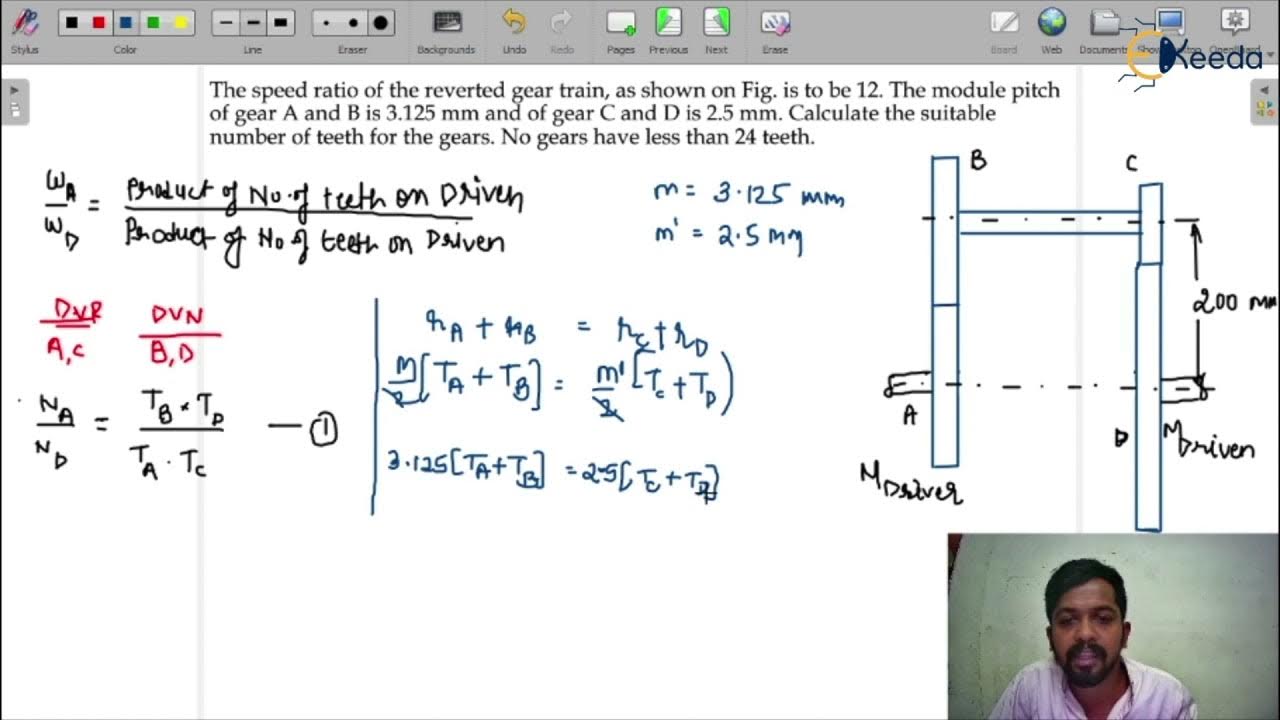 Practice Question 4 Reverted Gear Train Gear Trains GATE Theory of