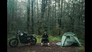 SOLO Camping with my Scrambler | Winter | ASMR | Lake Monowai