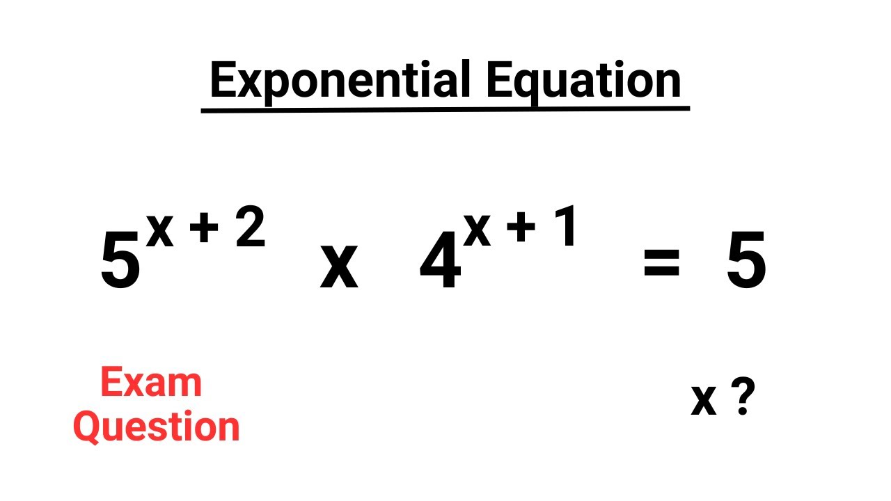 How to Solve Exponential Equations with Different Bases and Powers ...