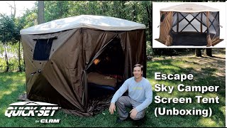 Clam Quick-Set Escape Sky Camper Tent (Unboxing)!