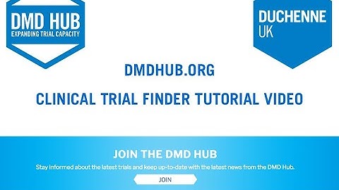 DMD Hub Clinical Trial Finder tutorial video
