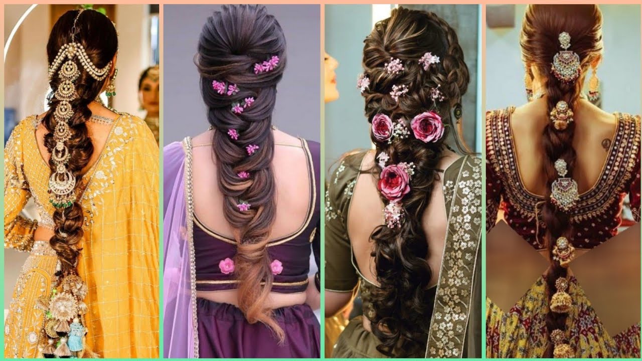 HairStyle For Mehndi/Mayon Function || Simple Hairstyle Tutorial - YouTube