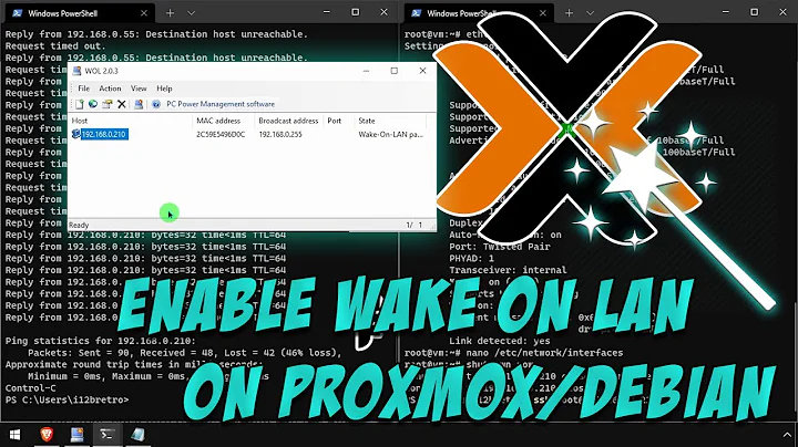 Enable Wake On LAN on Proxmox/Debian