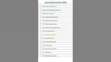 latest abbreviations for competitive exams 2023 #shorts #gk #fullform