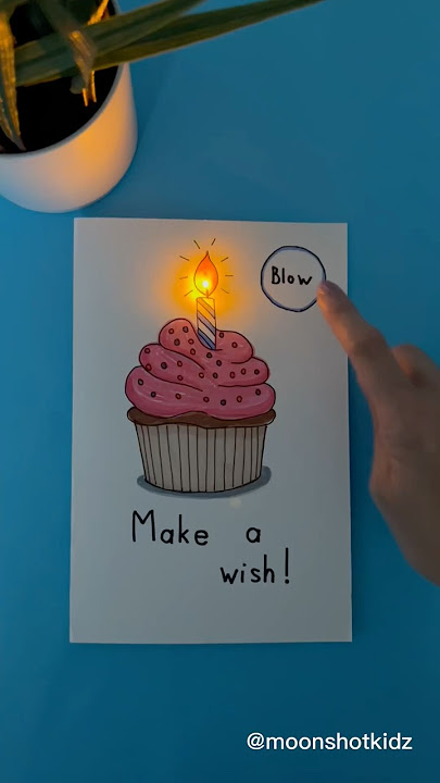 DIY light-up birthday card. Easy paper electric circuit project for beginners #diy #stem #papercraft