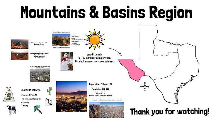 Fun facts about the mountains and basins region of texas