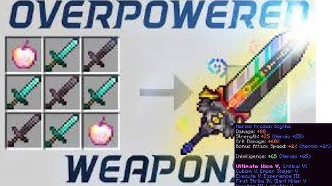 I made frozen scythe in craftersmc skyblock