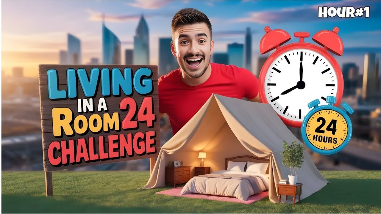 Living in a Room 24Hour Challenge😎 with my Friends | Hour No:1 | Brand New Vlog 🦅