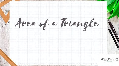How to find the area of a triangle