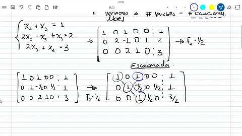 3  Ejemplo de forma escalonada reducida y variables libres