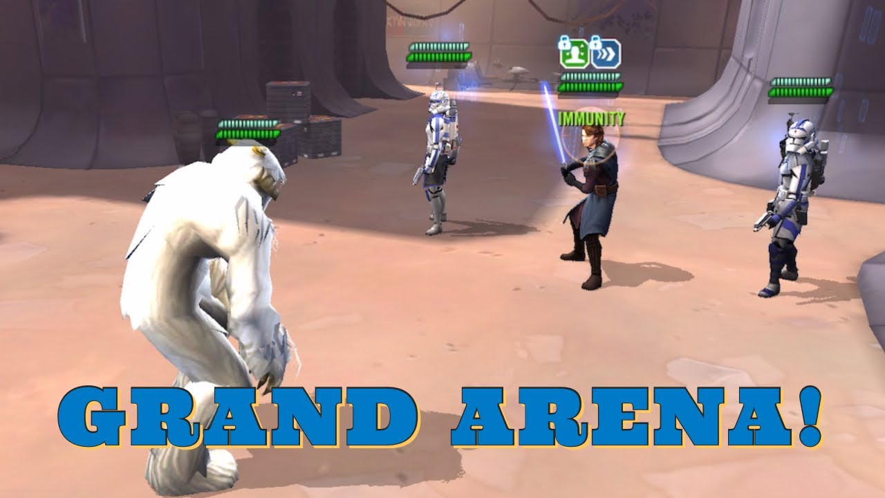 3v3 GAC Wampa vs Qui Gon JInn w Mace & Anakin Skywalker - WIN, but too  risky for a counter! 