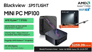 картинка: Распаковка Мини ПК  Blackview, MP100 AMD R7 5700U, 8 ядер, 16 потоков, 16ГБ/32ГБ DDR4, 512ГБ/1ТБ SSD