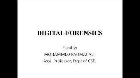 INTRODUCTION TO DIGITAL FORENSICS INVESTIGATION PROCESS || DIGITAL FORENSICS || LECTURE-2