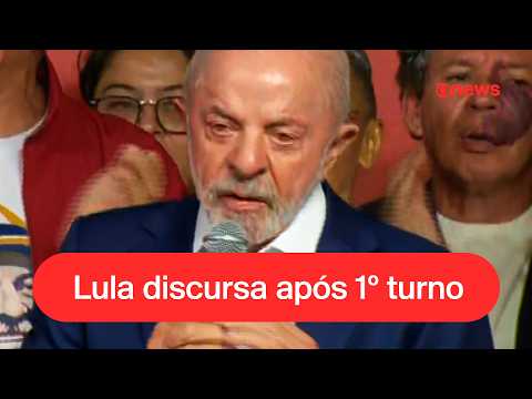 Lula speaks after the first round of elections