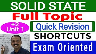 #1 | Solid state | plus two chemistry | Full Topic | Quick Revision | Exam oriented |