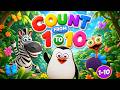 Jungle Animals Teach Numbers | Count & Learn on Tropical Island