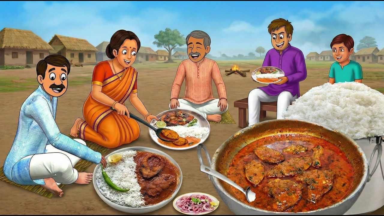 गरीब मछली करी वाली | Hindi Kahani | cartoon story | Hindi Story | New Hindi Kahaniya
