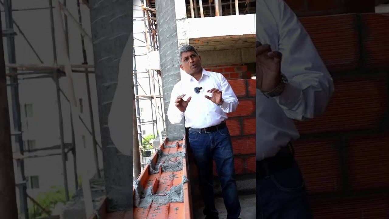 Sill level concrete preparation using Porothem blocks porotherm construction