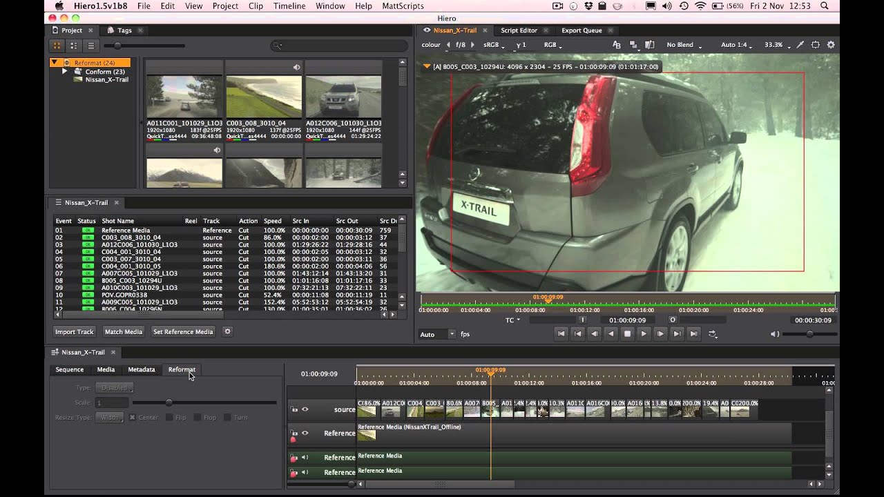 plugins Hiero 1.5 | Shot Reformatting