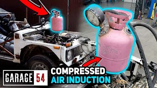 Compressed air forced induction for a Lada