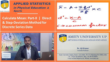 Calculate Mean | Part-2 : Discrete Series Direct & Step Deviation Method