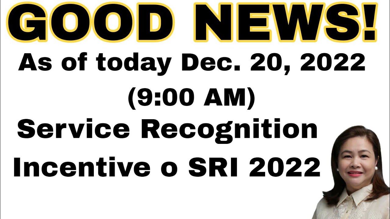 Good news SRI 2022 update as of today Dec. 20, 2022 9:00 AM.