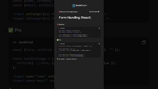 Form Handling in react 🔥 | Beginner vs pro Developer