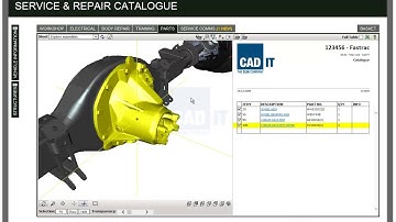 Interactive Service & Repair Catalog of a heavy axle.