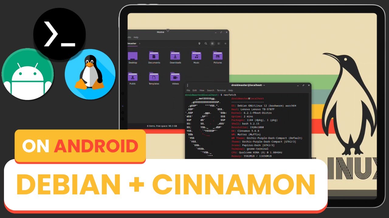 How to install 🍥 Debian + Cinnamon🔥on Android with Termux (X11) - [No ...