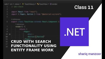 CRUD WITH SEARCH FUNCTIONALITY USING ENTITY FRAMEWORK | ASP.NET MVC | SHARIQ MANZOOR