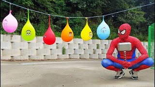 Spider Man Popping Water Balloons Compilation (Full Episode)
