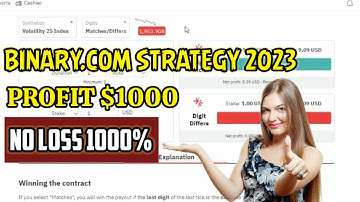 Matches/Differs Strategy Binary.Com - profit $1,219.31 - easy profit || best binary/deriv.com 2023