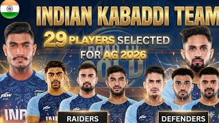 Asian Games 2026 : 29 Players Selected For Team India Squad | India Mens Squad For Asian Games 2026