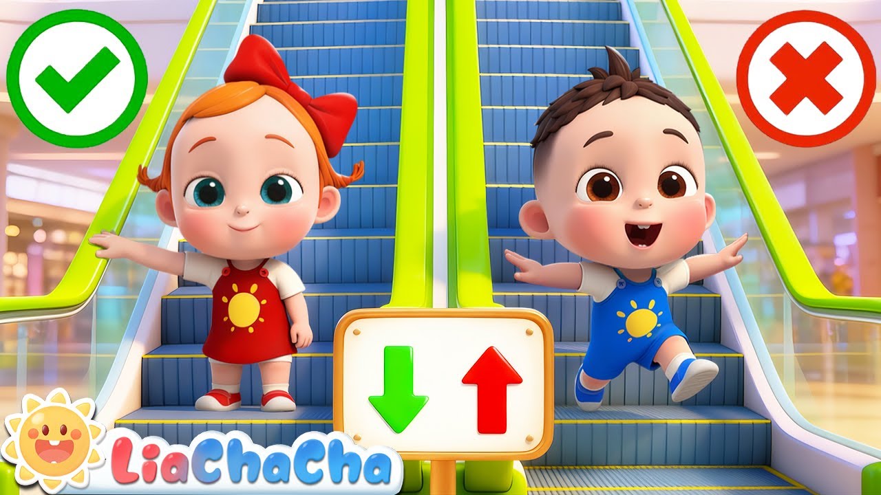 Escalator Safety Song | EP231 | Safety Learning for Babies | Nursery Rhymes & Kids Songs | LiaChaCha