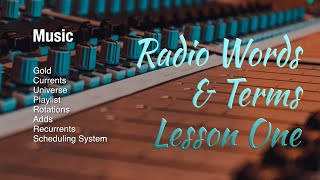 L1. How to be a Radio Program Director | Radio Terms Part A