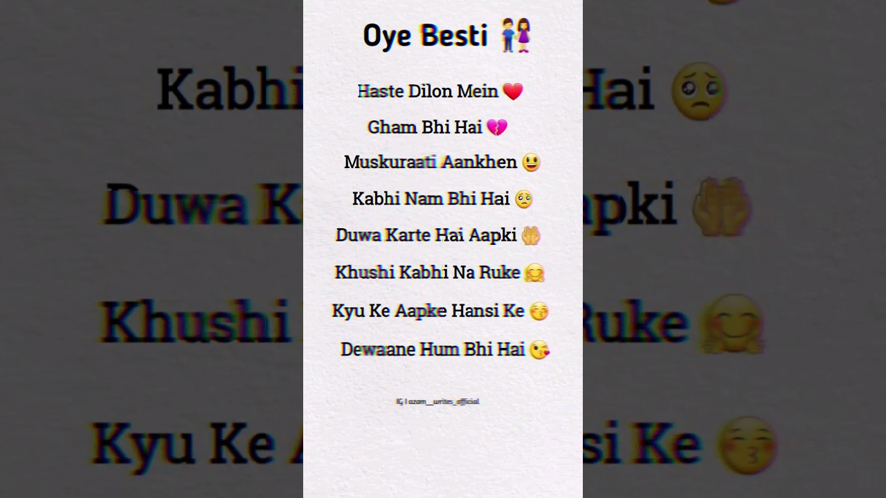 Miss You Bestu | Bestfriend | Love Shayari 