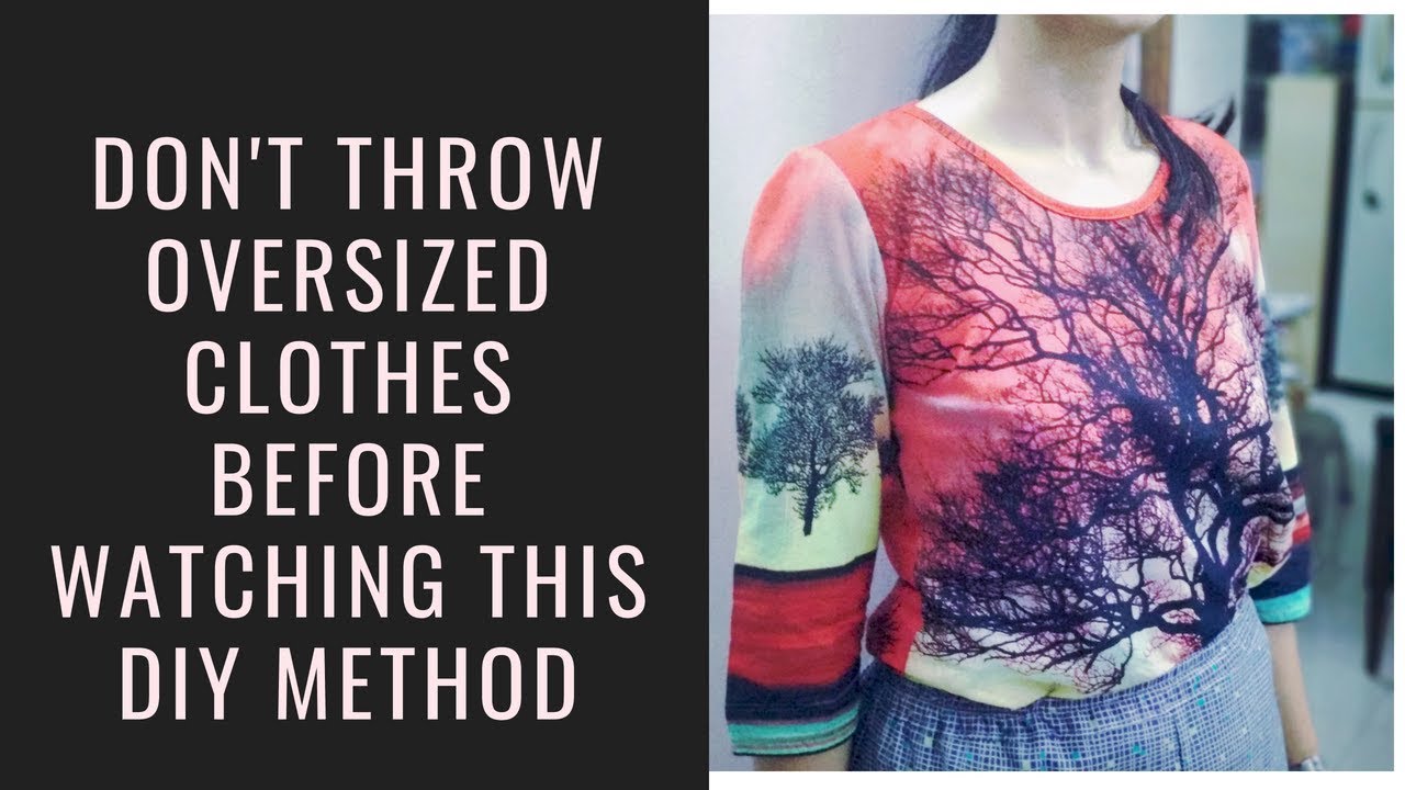 DIY Alter Big Over Sized Dress to Perfect fit Small Size Dress kurti