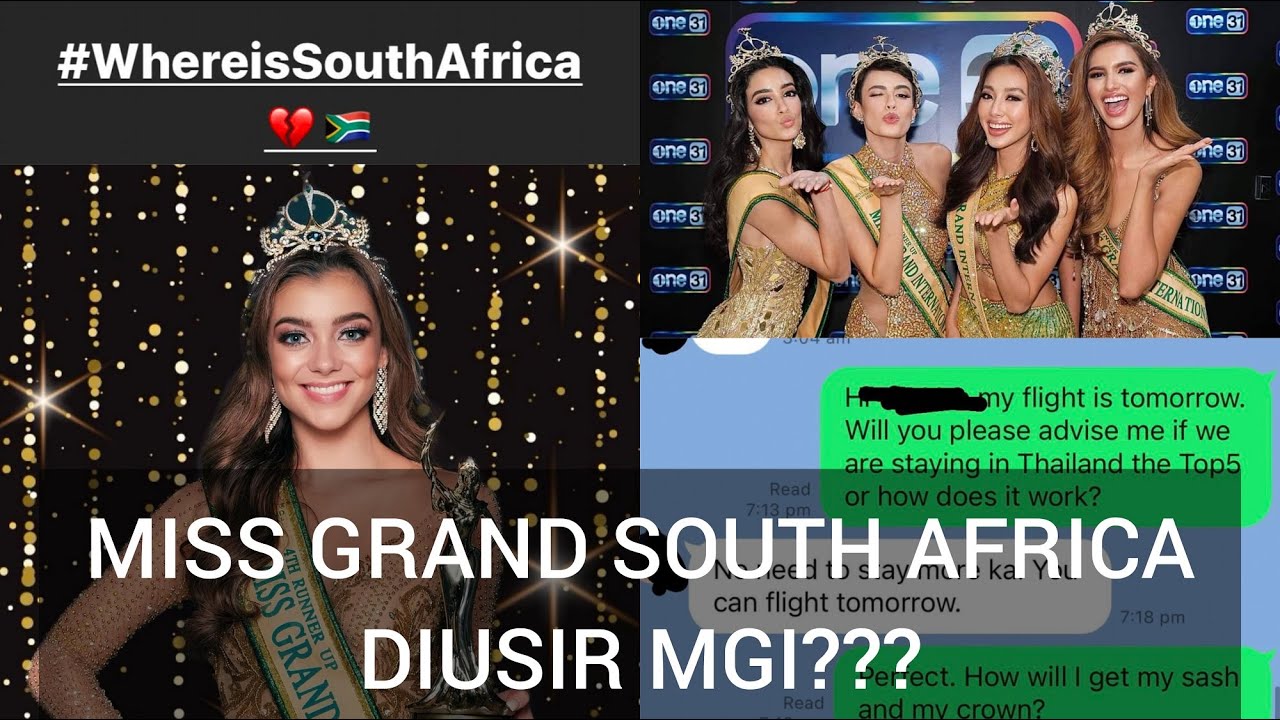 MISS GRAND SOUTH AFRICA JEANE VAN DAM TIDAK DIUNDANG MEDIA TOUR OLEH MISS GRAND INTERNATIONAL?