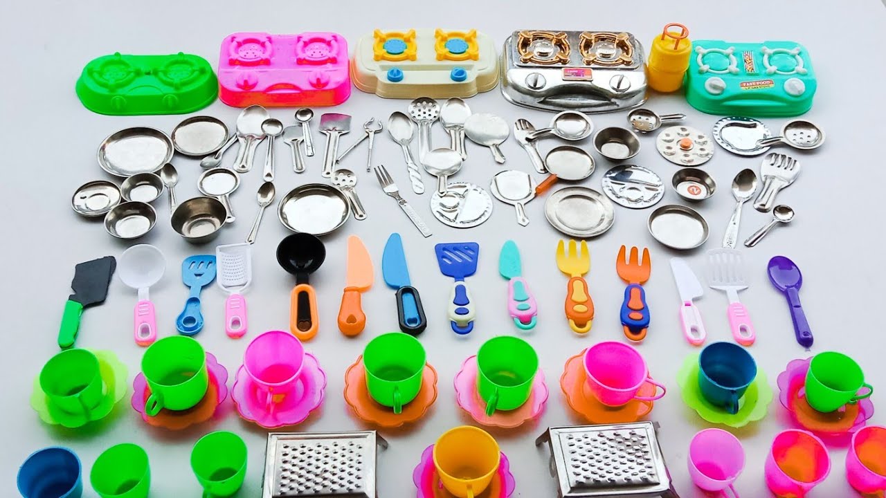 Amazing Mini Kitchen Set l Mini Latest Steel And Plastic kitchen Set ...