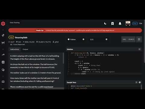 Codewars | Bouncing Balls | Python 6 kyu