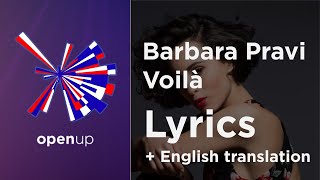 Video thumbnail of "Barbara Pravi - Voilà (Lyrics + English translation) France 🇨🇵 Eurovision 2021"