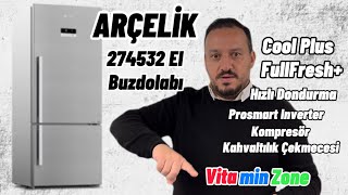 274532 EI Arçelik Yeni Buzdolabı / 532 Litre Hacim /VitaminZone Teknolojisi  /FullFresh+ Teknolojisi - YouTube