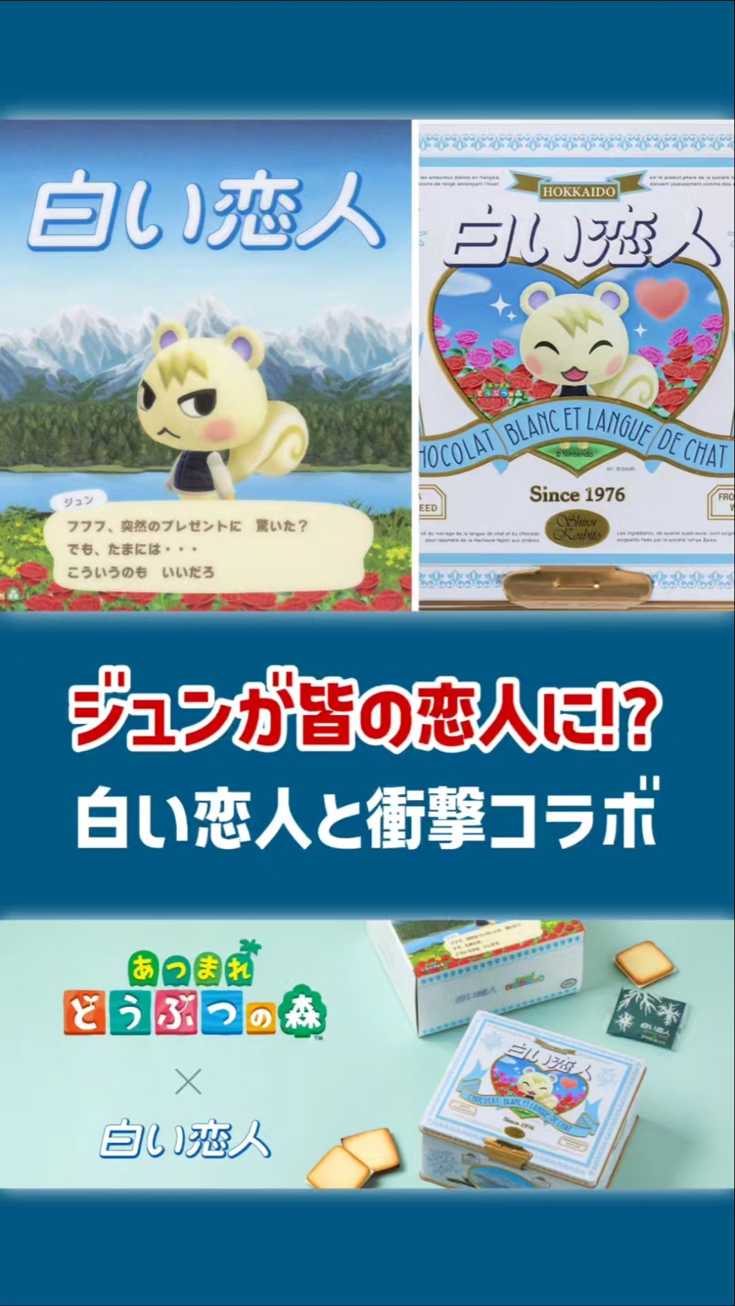 あつ森】ジュンが皆の恋人に！？白い恋人と衝撃コラボ【あつまれ