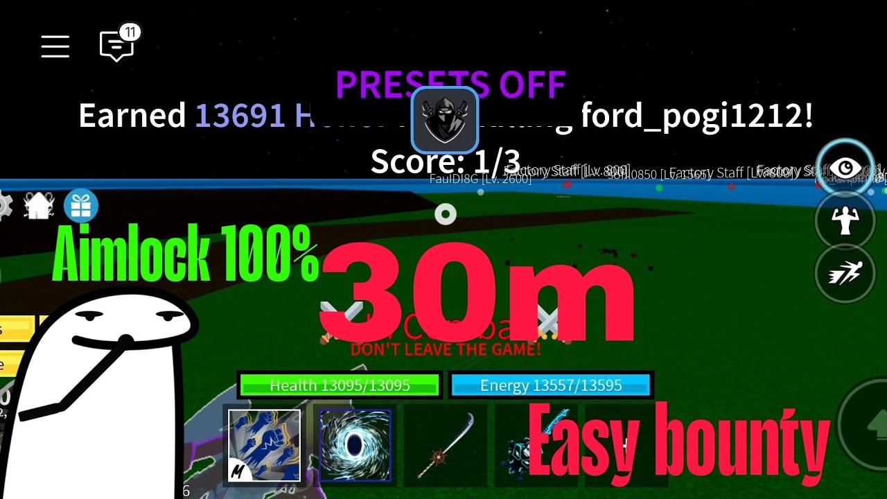 [OP] Bloxfruits Aimlock 100% ez 30m Bounty 🔥 #aimlock #script # ...