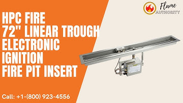 HPC Fire 72" Linear Trough Electronic Ignition Fire Pit Insert