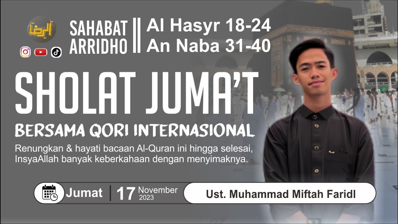 MasyaAllah Bacaan Qori Internasional || Ust. Muhammad Miftah Faridl || Sahabat Arridho Official