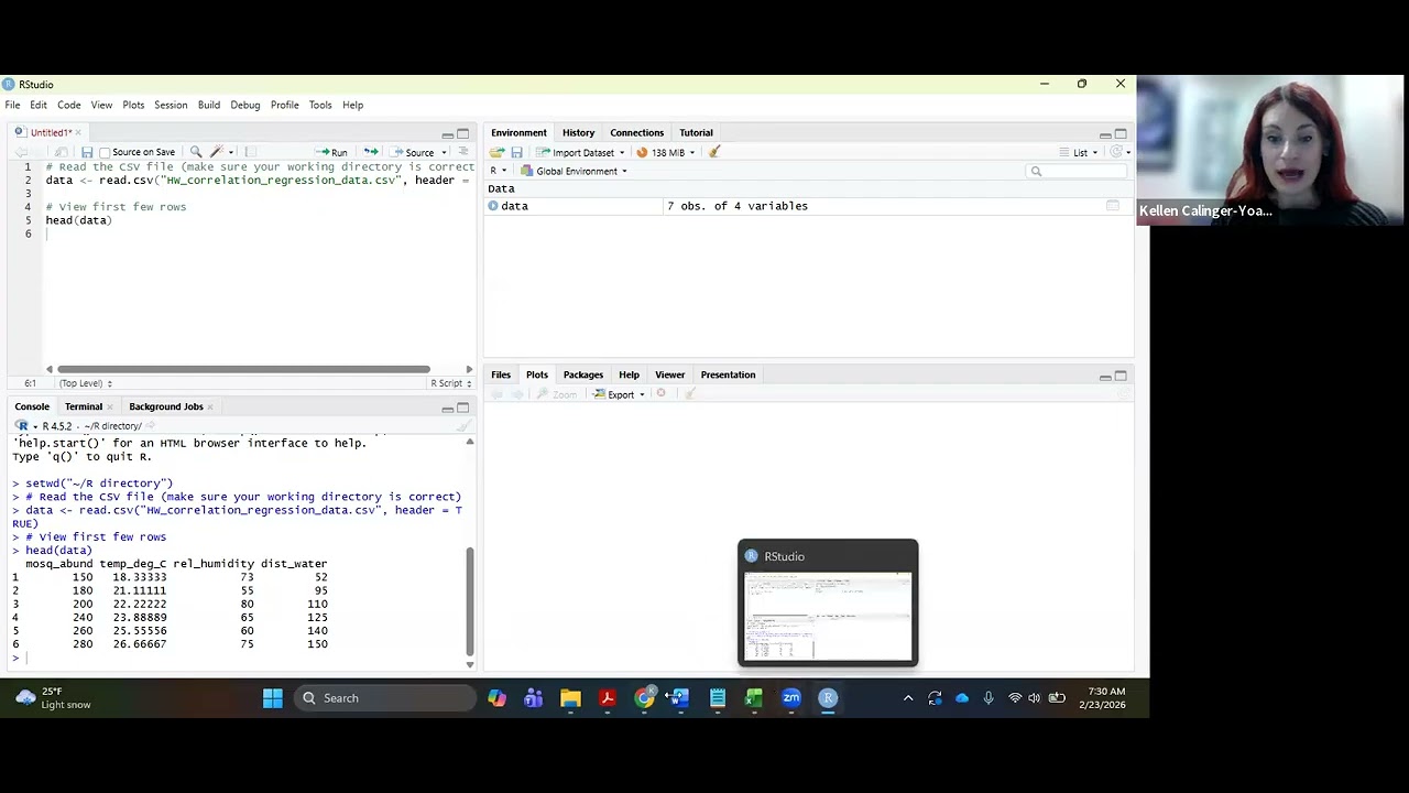 Guide to Correlation and Linear Regression in R