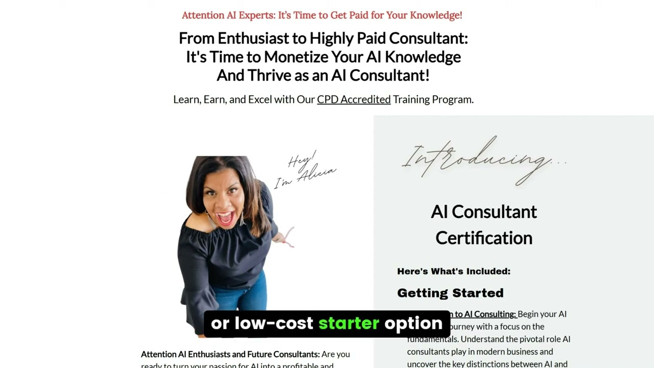 Alicia Lyttle's AI Consultant Certification Review