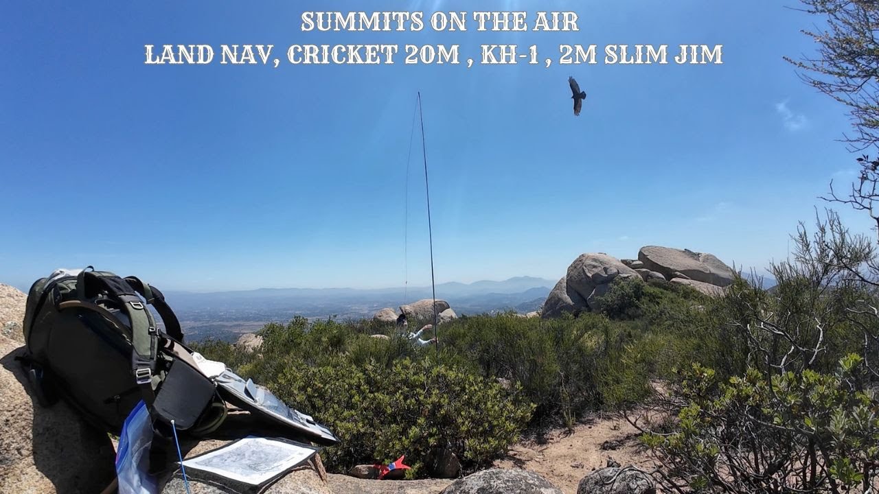 Land Navigation, Cricket 20M,  Elecraft KH1, N9TAX SlimJim SOTA Activation